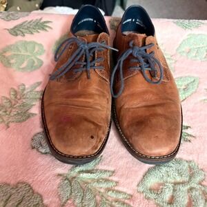 Rieker Mens Brown Leather Lace Up Dress Shoes Comfortable Casual Walking